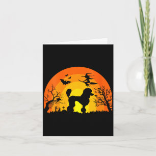 Dames halloween poedel kaart