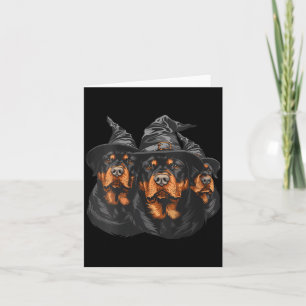 Dames Halloween Rottweiler Honden Heks Schattig Gr Kaart