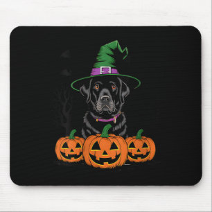 Dames Halloween Zwarte Labradoedel Heks Muismat