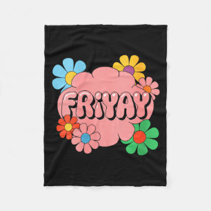 Dames Happy Friday Fri-yay Leraar School Meme V- Fleece Deken