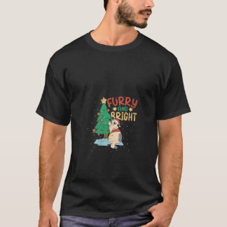 Dames Harige En Feliene Klauwen Kitten Kat Lo T-shirt
