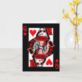 Dames Hartendame - Vintage Valentijnsdag C Kaart (Gele Bloem)