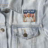 Dames! Help de Amerikaanse Sons Vierkante Button 5,1 Cm (In situ)