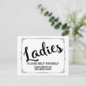 Dames help jezelf met complimenten briefkaart (Staand voorkant)