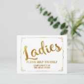 Dames help jezelf met complimenten briefkaart (Staand voorkant)