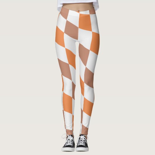 Dames herfstmode geruite leggings (Voorkant)