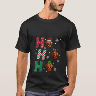 Dames Ho Ho Ho Chesapeake Bay Retriever Hond Chris T-shirt
