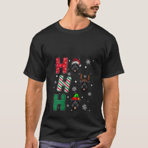 Dames Ho Ho Ho Reuzen Schnauzer Hondenliefhebber K T-shirt