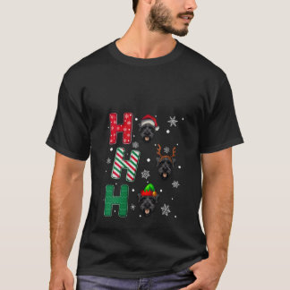 Dames Ho Ho Ho Reuzen Schnauzer Hondenliefhebber K T-shirt
