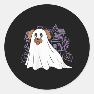 Dames Hond Geest Schattige Hond Vervaardigd Als Ge Ronde Sticker