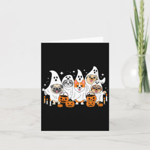 Dames Honden Spoken Halloween V-Neck Kaart