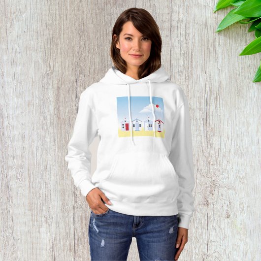 Dames Hoodie Beach Huts