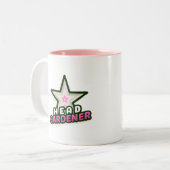 Dames Hoofd Tuinman Koffie Mok - Roze (Voorkant links)