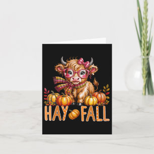 Dames Hooiberg Herfst Koe , Hallo Herfst Pompoen K Kaart