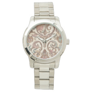 Dames horloge, Classic Elegant, Roos Gold Pattern Horloge