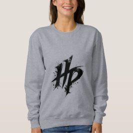 Dames HP-monogram bedrukte grijze sweatshirt