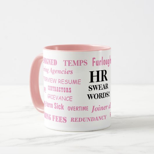 Dames HR Swear Words Human Resources Funny Gift Mok (Voorkant links)