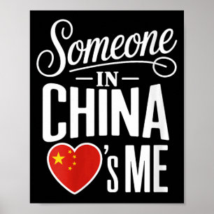 Dames Iemand in China houdt van mij Lange Afstand Poster