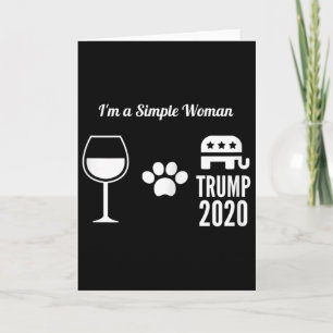 Dames Ik Ben Eenvoudige Vrouw Grappige Wijn Honden Kaart