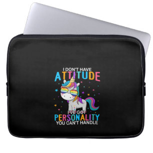 Dames Ik Heb Geen Houding Ik Heb Persoonlijkheid Laptop Sleeve