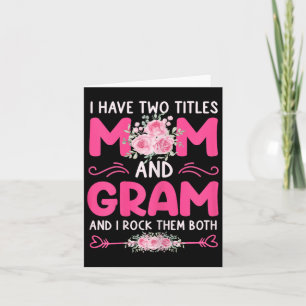 Dames Ik Heb Twee Titels Moeder En Oma Bloemig Sch Kaart