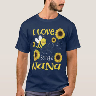 Dames Ik hou ervan een oma zonnebloem bij te zijn  T-shirt