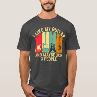 Dames Ik Hou Van Mijn Gitaar En Misschien Vind Ik  T-shirt