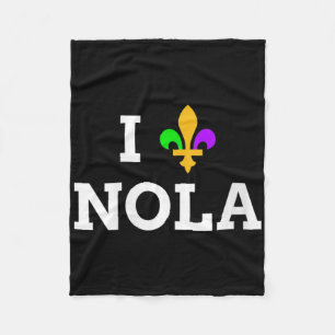 Dames Ik Hou Van Nieuw Orleans Fleur De Lis Hart S Fleece Deken