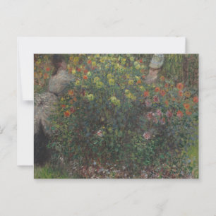 Dames in Bloemen Monet 1875 Briefkaart
