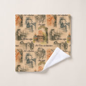  dames in de stad potlood tekening bad handdoek (Wasdoekje)