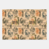 dames in de stad potlood tekening inpakpapier vel (Voorkant 2)