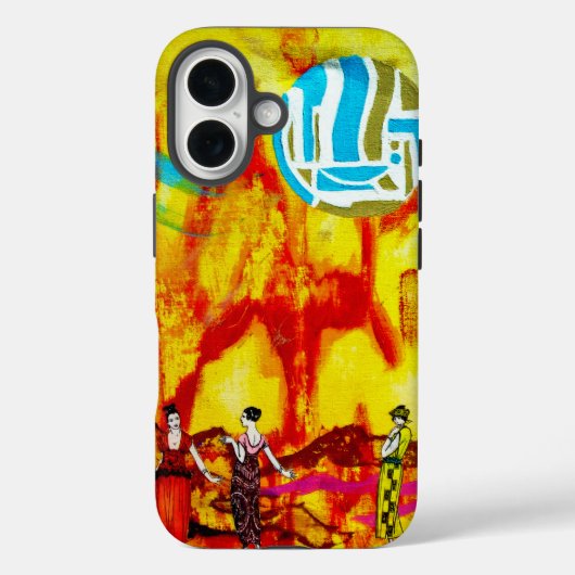 Dames in een surrealistisch landschap Case-Mate iPhone case (Achterkant)