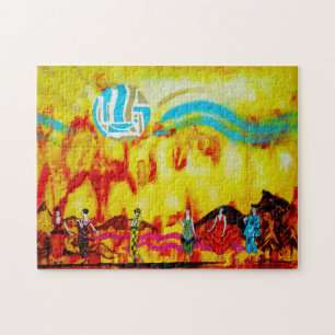Dames in een surrealistisch landschap legpuzzel