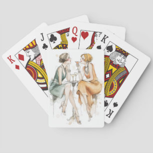Dames in Flapperstijl Pokerkaarten