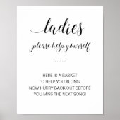 Dames in het Bathroom mandje legante bruiloft Poster (Voorkant)
