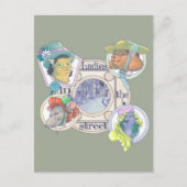 Dames in het Briefkaart op straat (Voorkant)