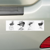 Dames in het Pet Bumpersticker (Op auto)