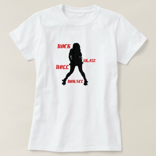 Dames in het Schaats Roll Bounce T-Shirt - Red (Design voorkant)