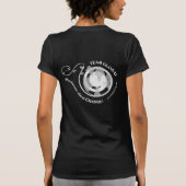 Dames in Mock Gelaagde korte hoes Tshirt Blk/wit (Achterkant)