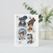 dames in Pet Briefkaart (Staand voorkant)