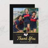 Dames in Voetbalspeler Dank je afstuderen Foto (Voorkant / Achterkant)