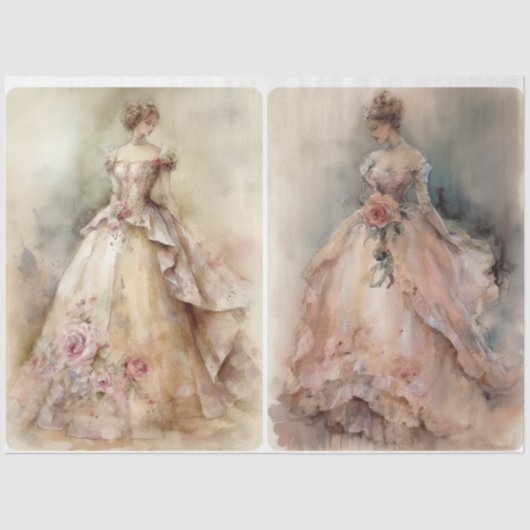 Dames in Waiting Tissuepapier (Voorkant)