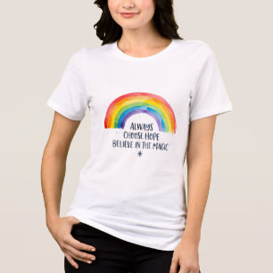 Dames Inspirerende Regenboog Grafische T-shirt: Al Tri-Blend Shirt