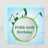 Dames invitation d'anniversaire. (Devant / Derrière)