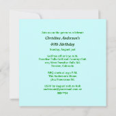 Dames invitation d'anniversaire. (Dos)