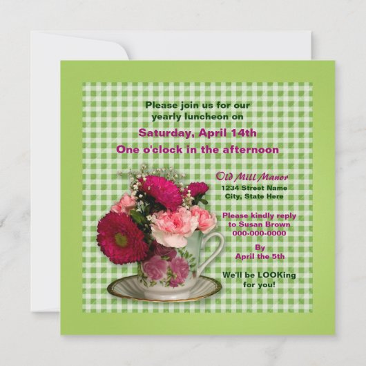 DAMES INVITATION - MULTI BUT / Dîner de printemps  (Dos)