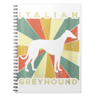 Dames Italiaanse Greyhound-hond 70s Cadeau V-hals Notitieboek