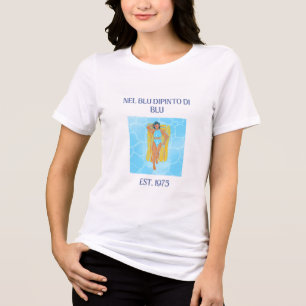 Dames Italian Dolce Vita Nel Blu Dipinto Di Blu Tri-Blend Shirt