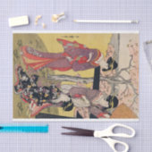 DAMES JAPONAISES AVEC le papier de soie de soie de (Artisanat)