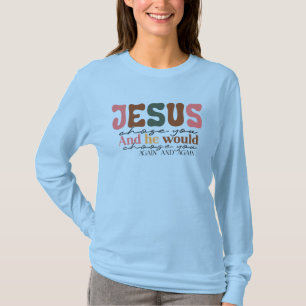 Dames 'Jesus koos jou' T-shirt met lange mouwen